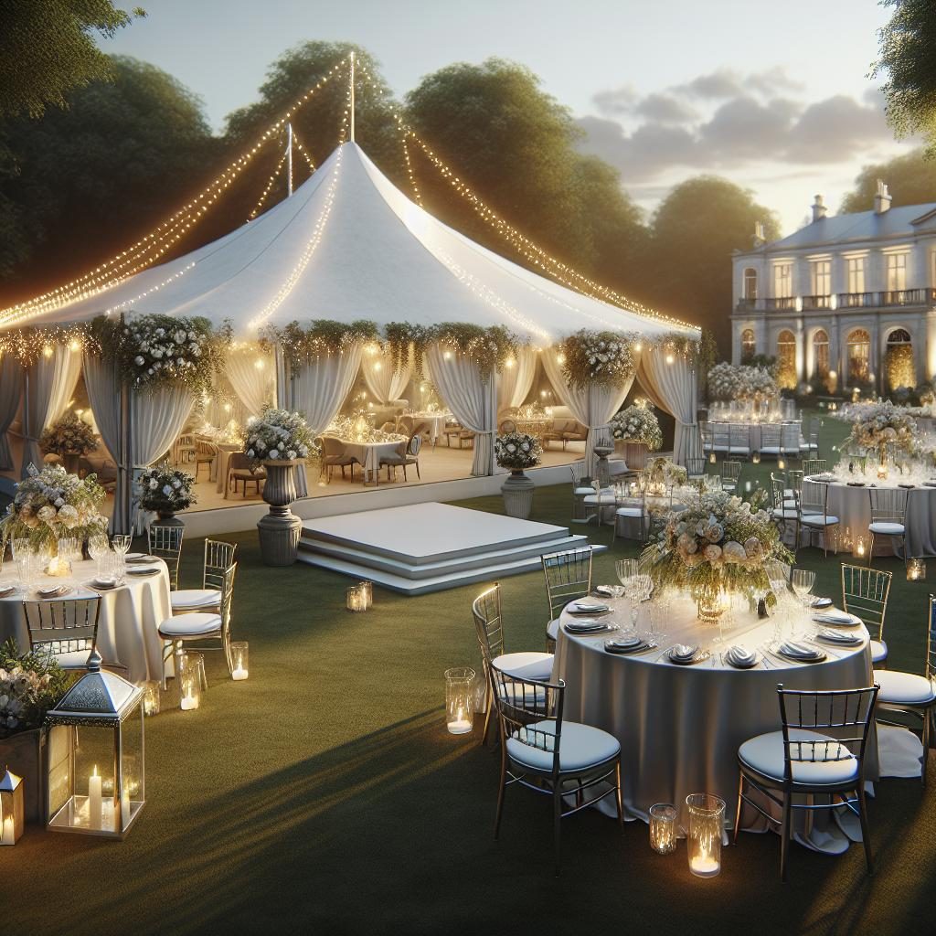 Elegant outdoor event setting.