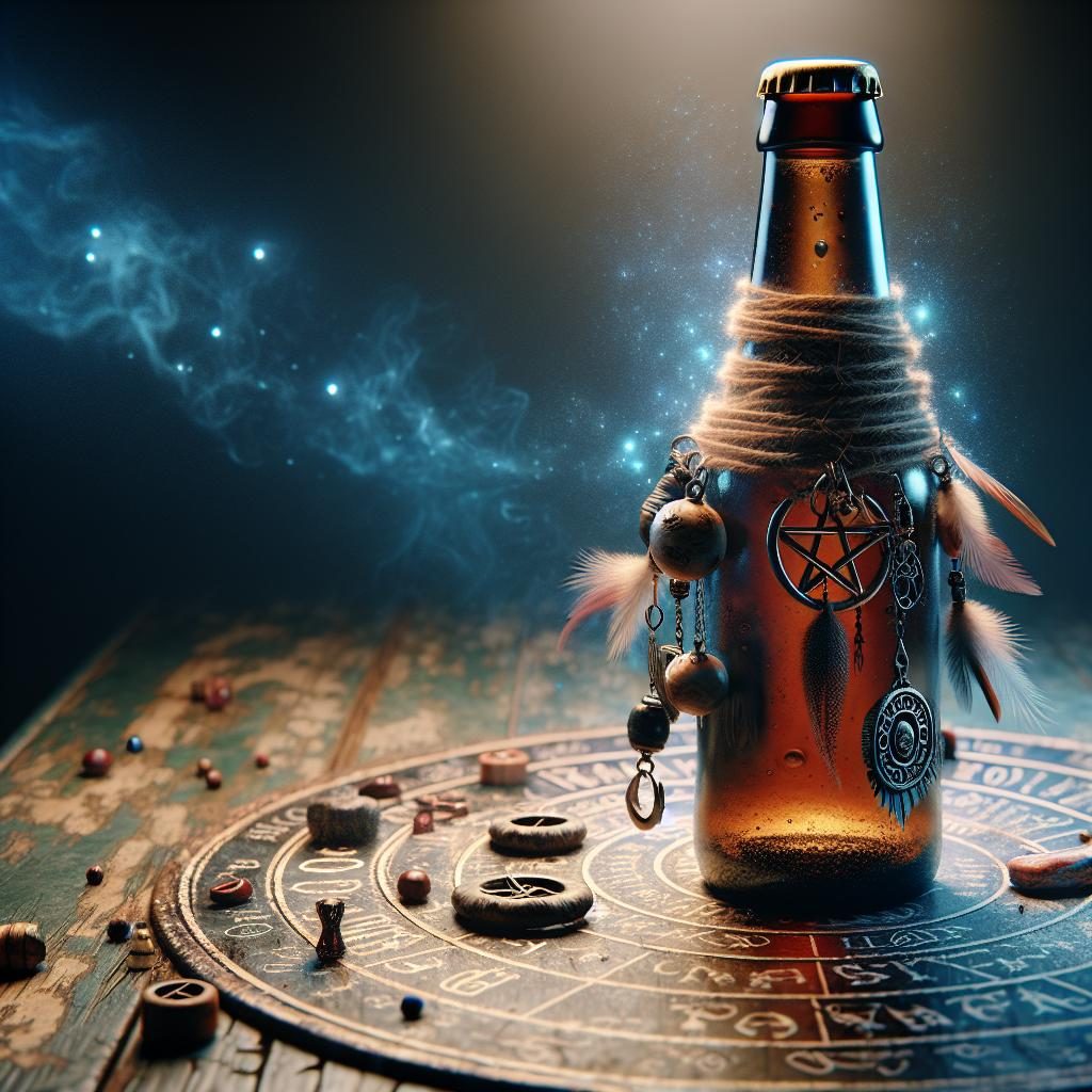 Voodoo beer bottle magic.