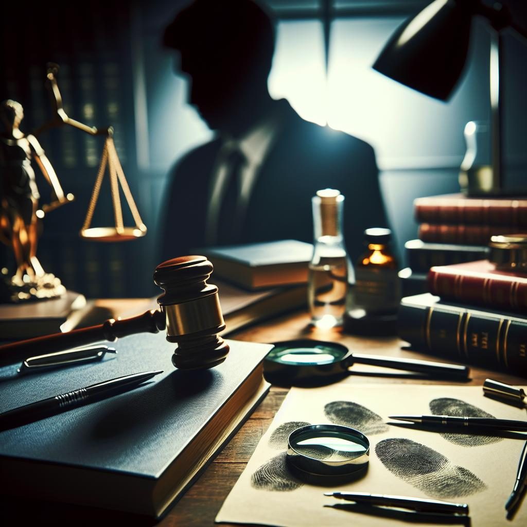 Legal investigation concept illustration.