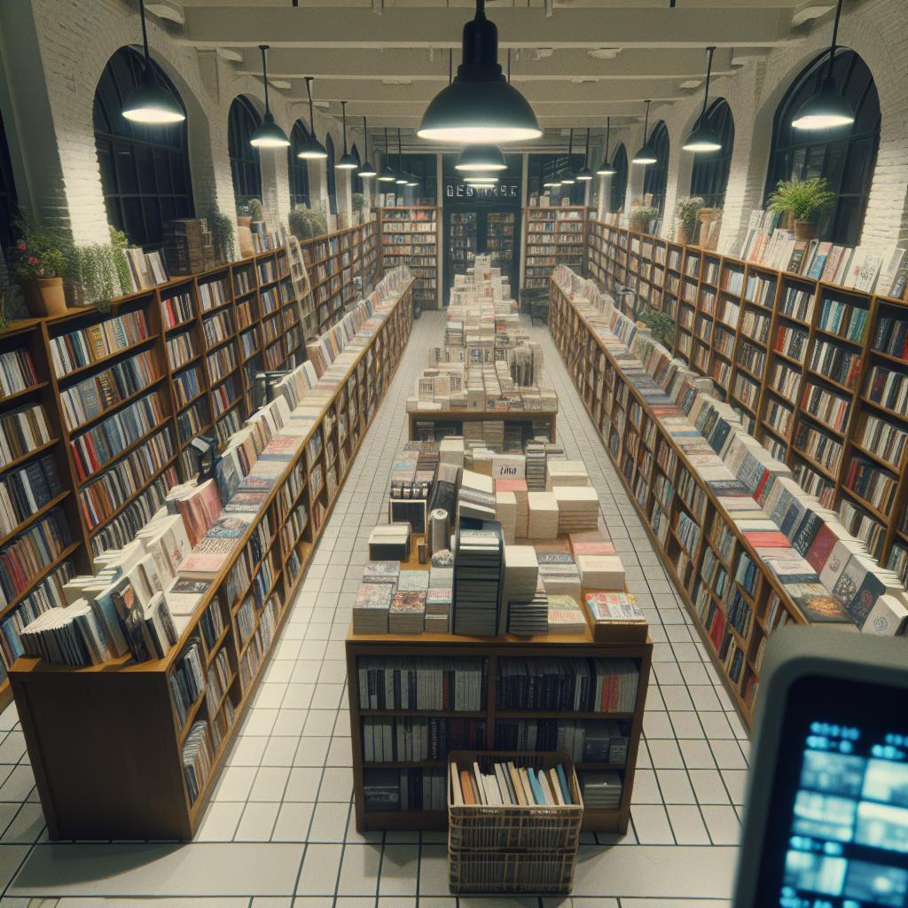 Bookstore security camera footage.