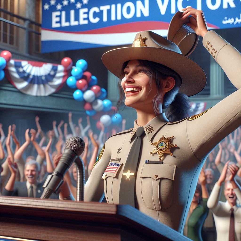 Sheriff celebrating election victory