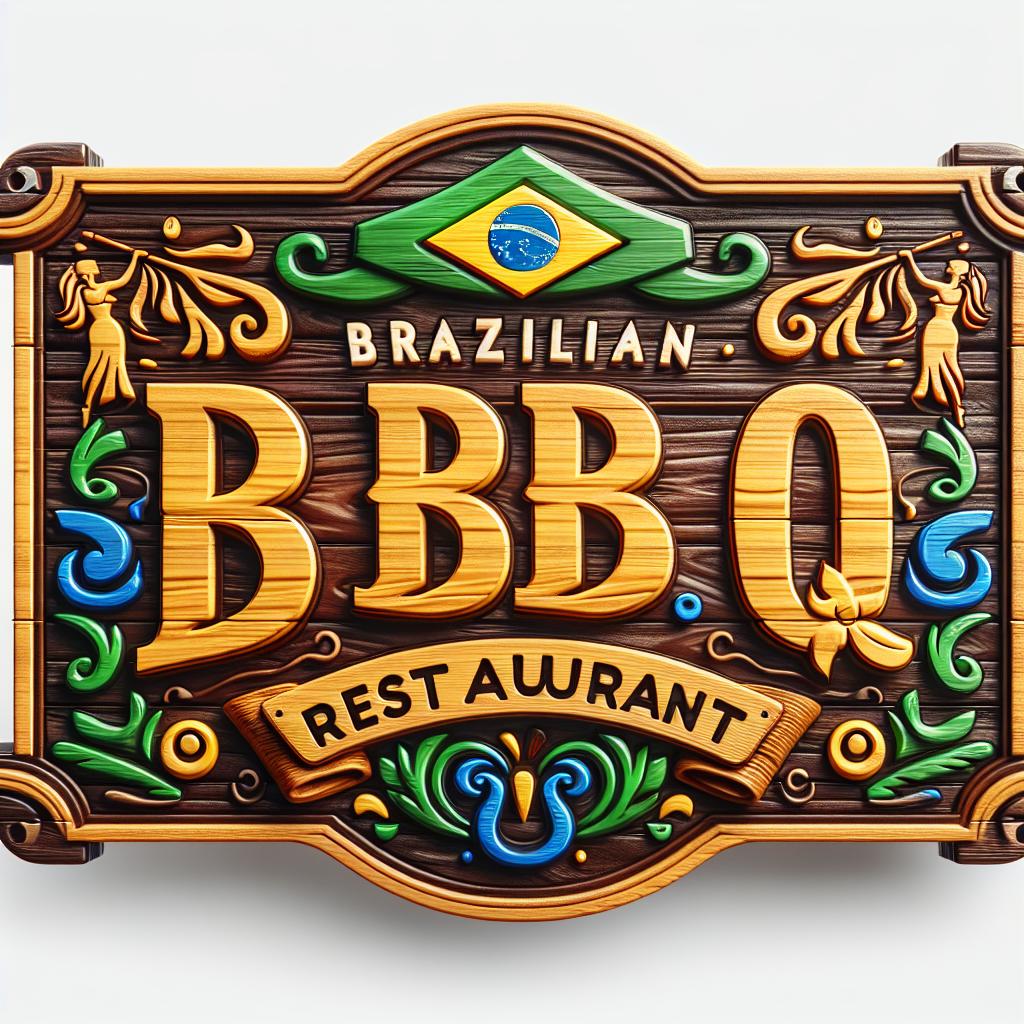 Brazilian BBQ restaurant signage