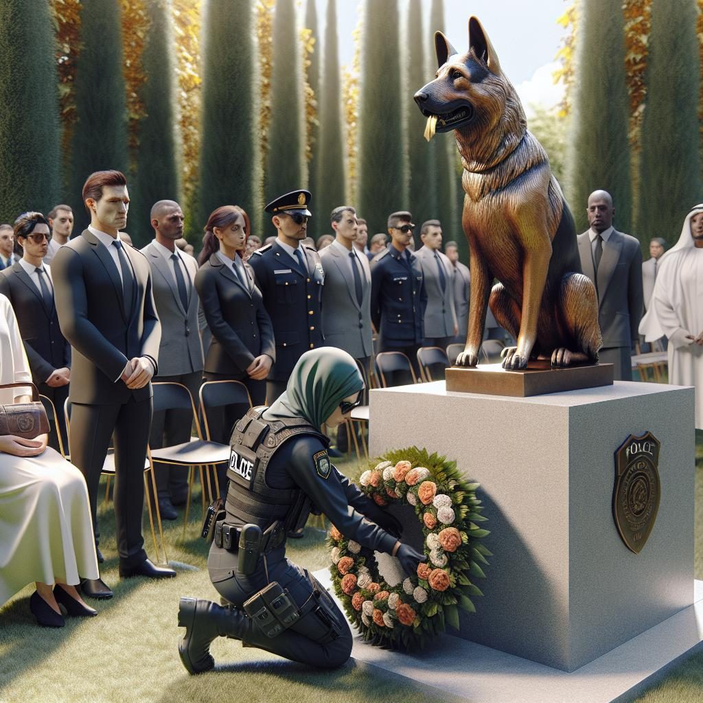 Police dog memorial service