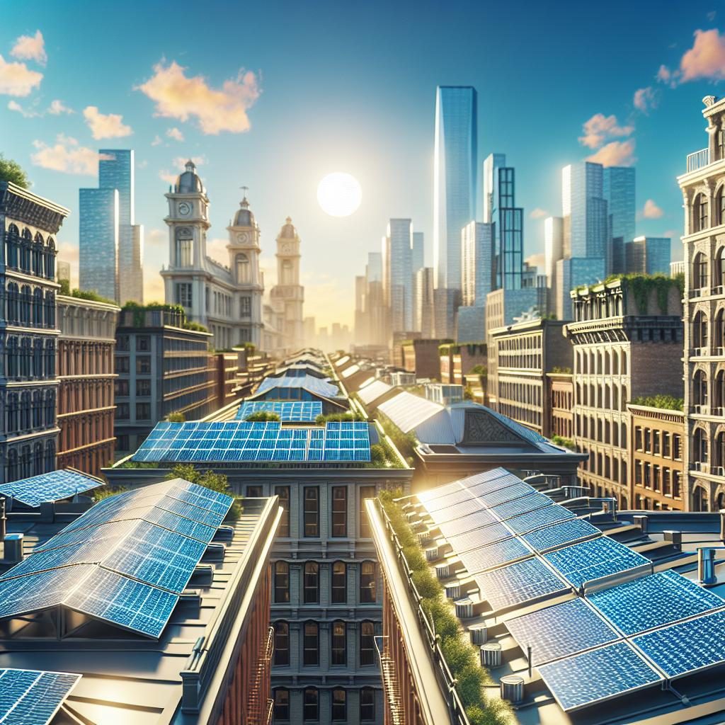 Solar panels atop Newberry buildings