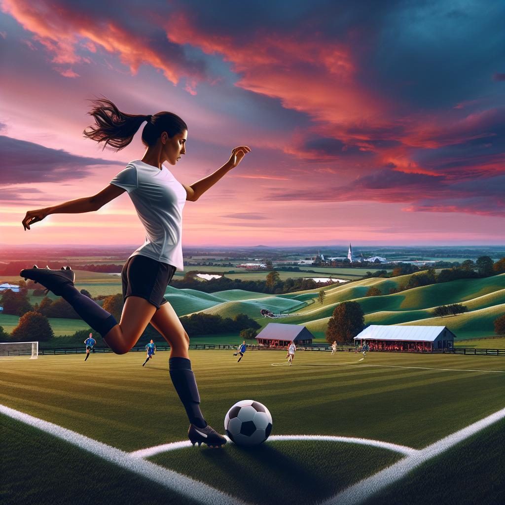 Female soccer player, Lexington Scenery