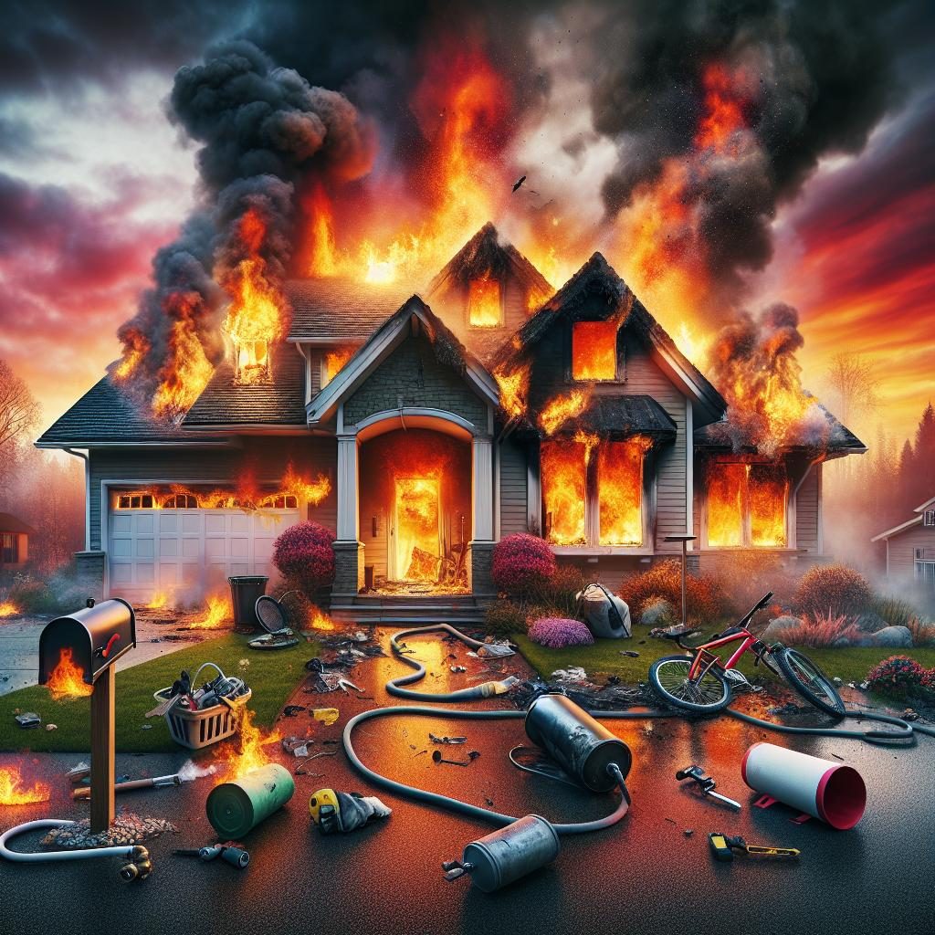 Burning house and evidence