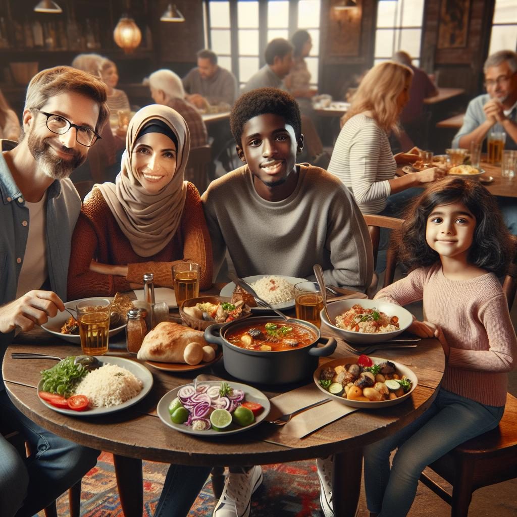 Family dining in Lexington restaurant