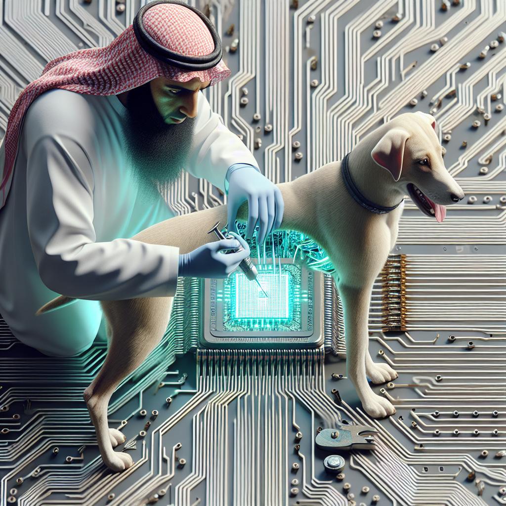 Dog microchip installation