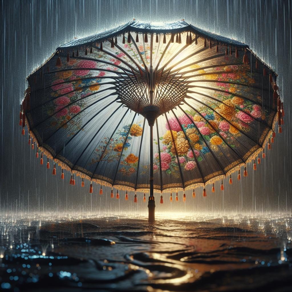 Umbrella in Rain