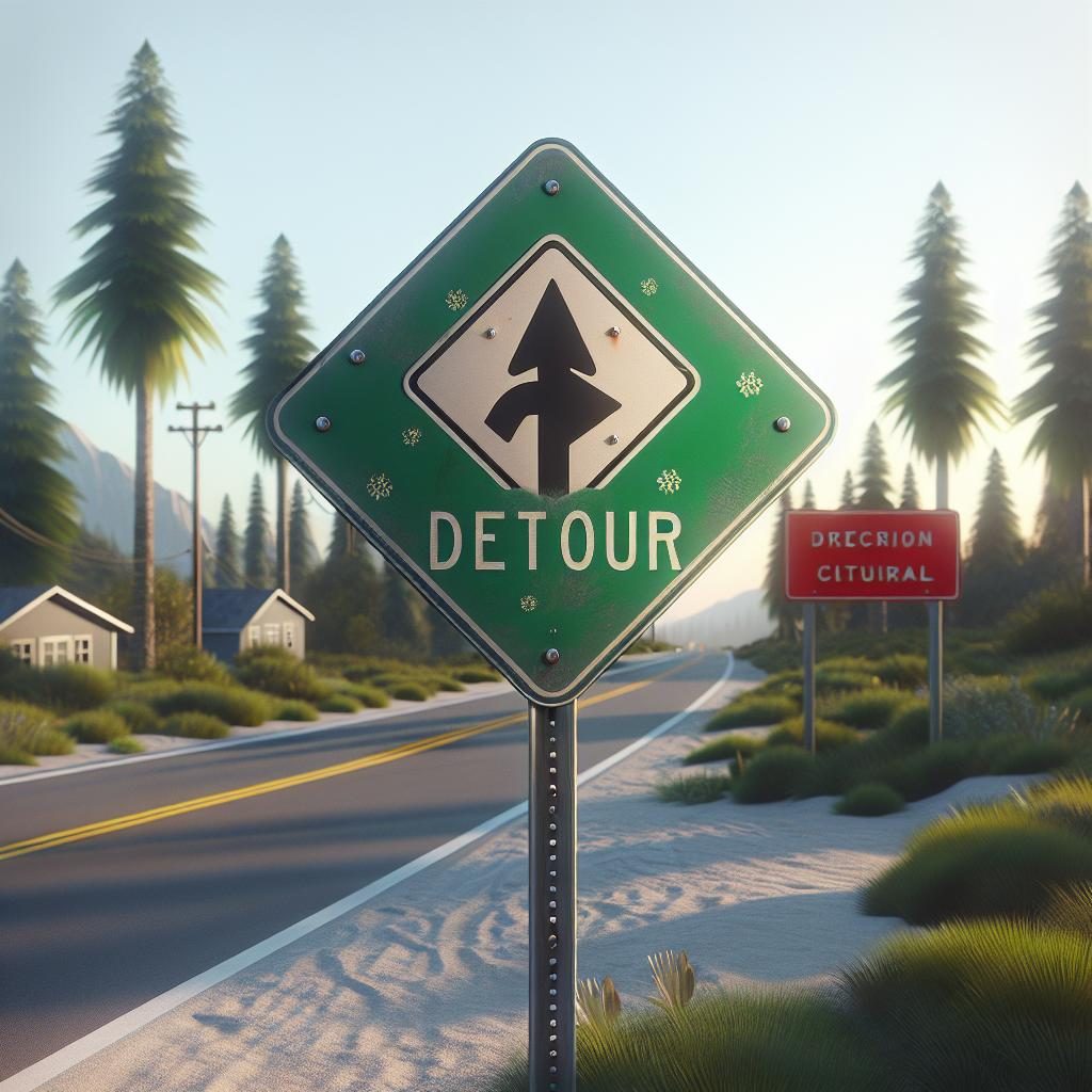 Road Detour Sign