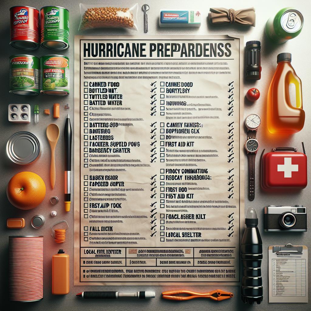 Hurricane preparedness checklist