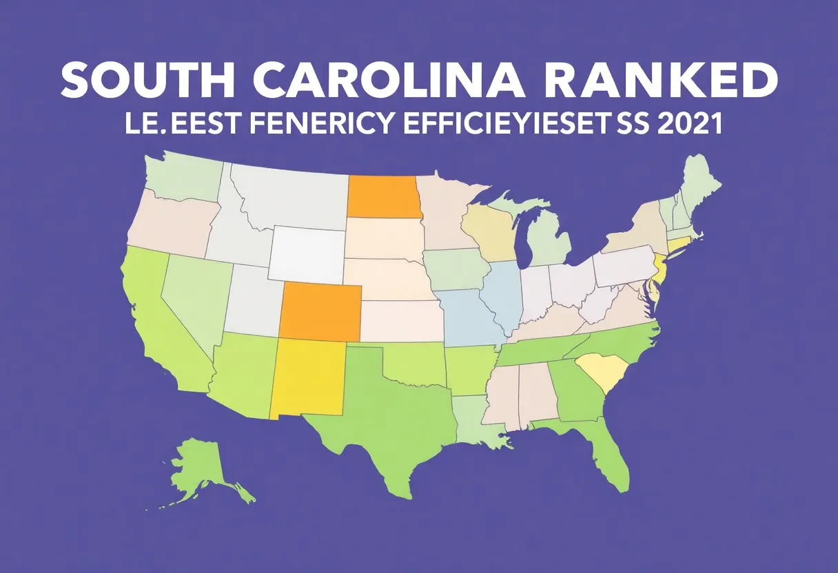 South Carolina Ranked as Least Energy Efficient State in the Nation