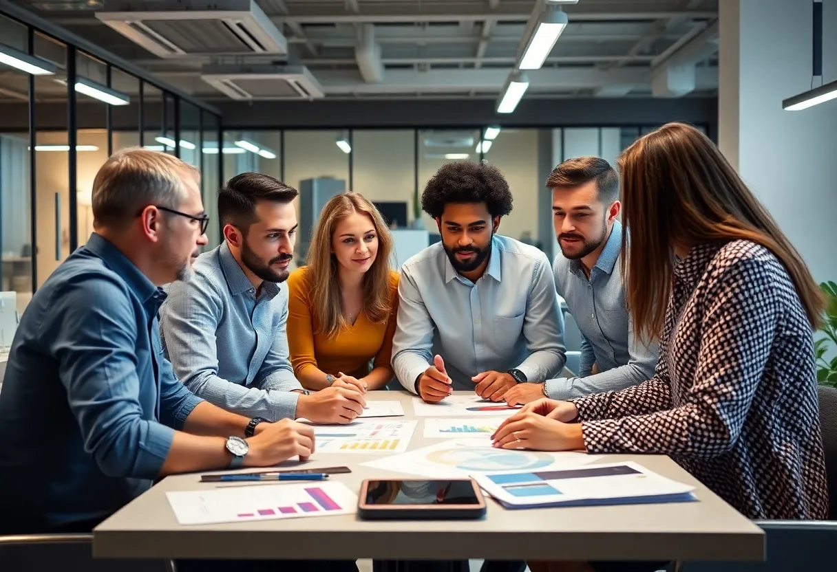 Marketing team discussing strategies to avoid fake marketing