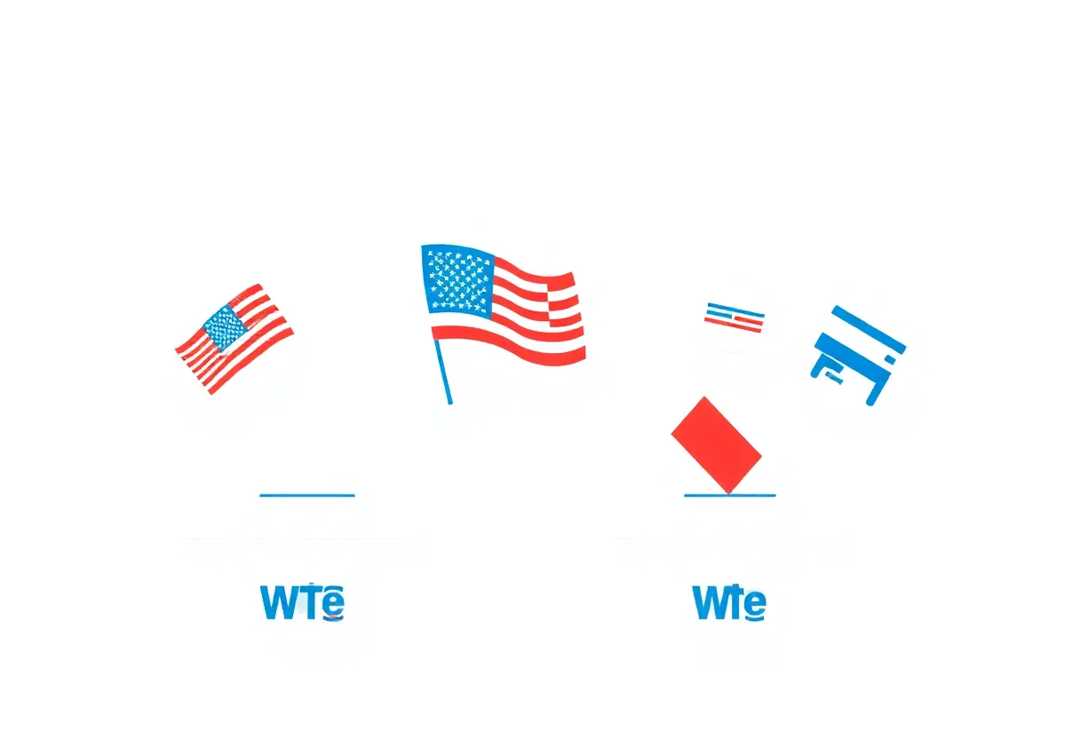 Ballot boxes and voting symbols celebrating democracy.