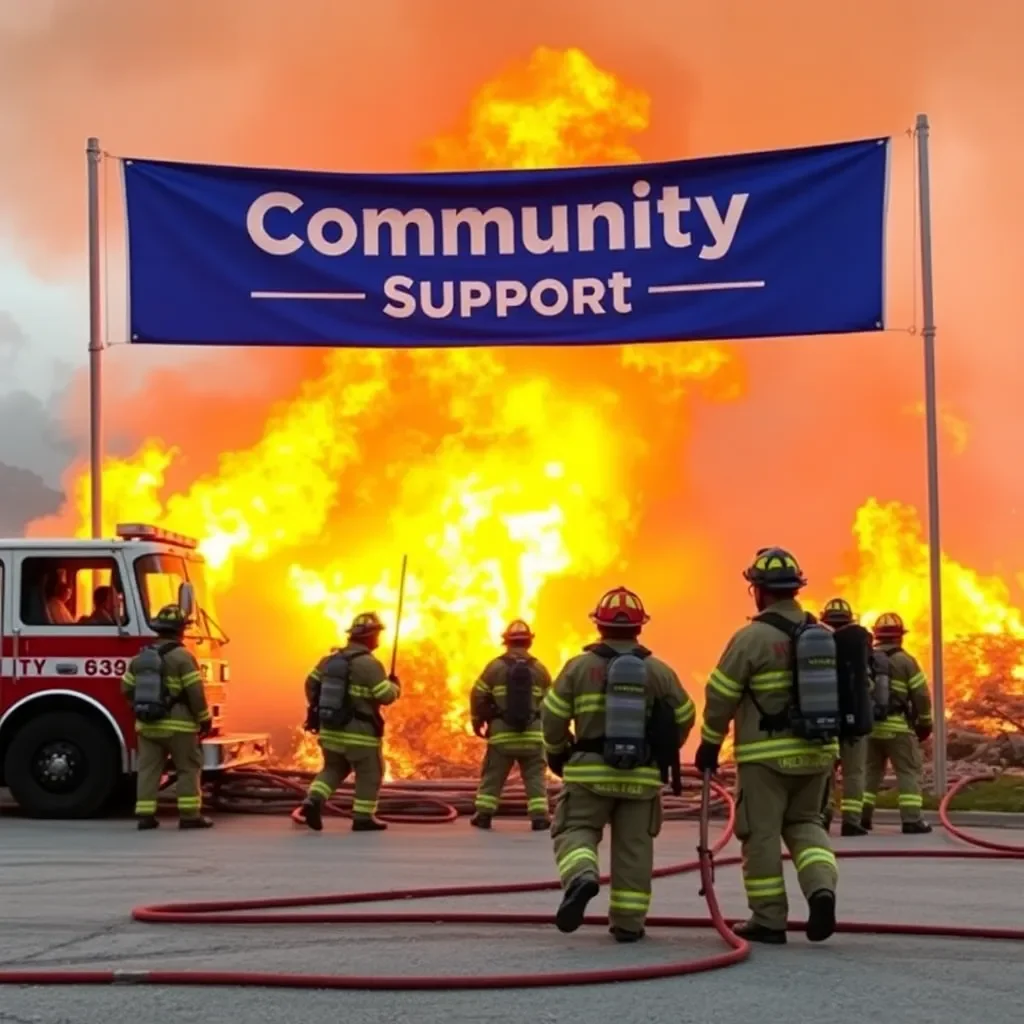 Firefighters Injured as Blaze Erupts in Lexington, Community Rallies for Support