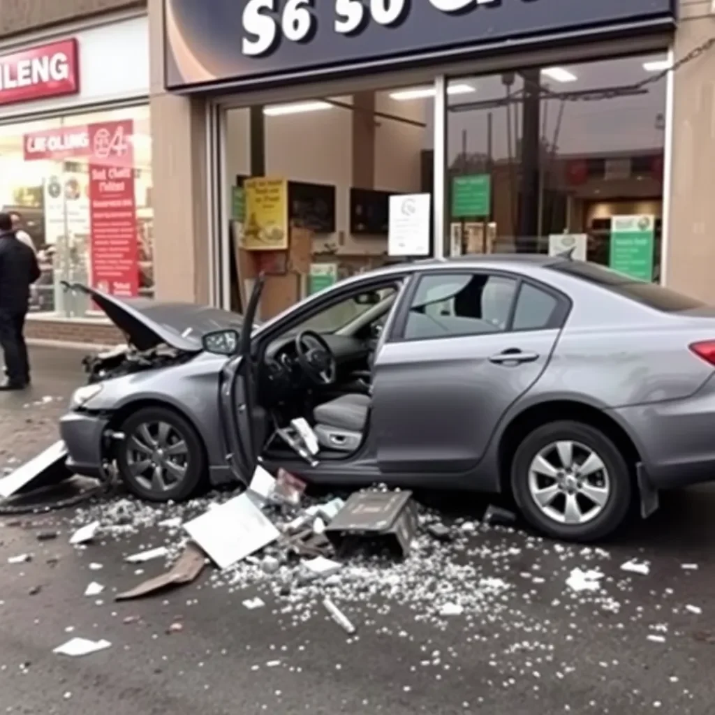 Teenage Driver Crashes into Local Business in Lexington, Causing Significant Damage