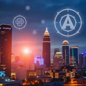 Atlanta skyline showcasing AI marketing tools and technology