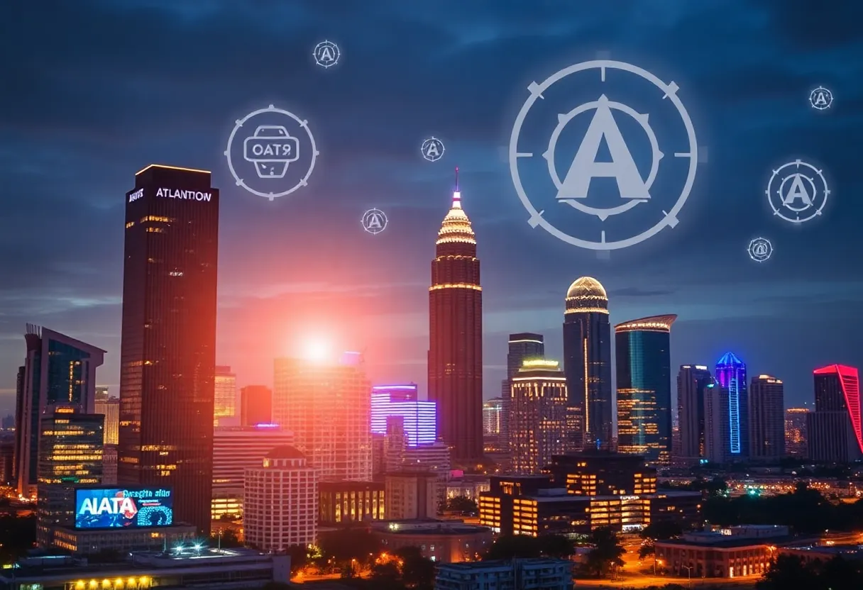 Atlanta skyline showcasing AI marketing tools and technology