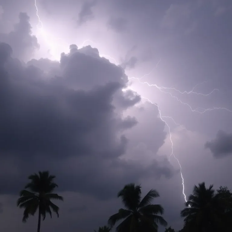 Thunderstorm Alert Issued for Orangeburg: Prepare for High Winds and Lightning