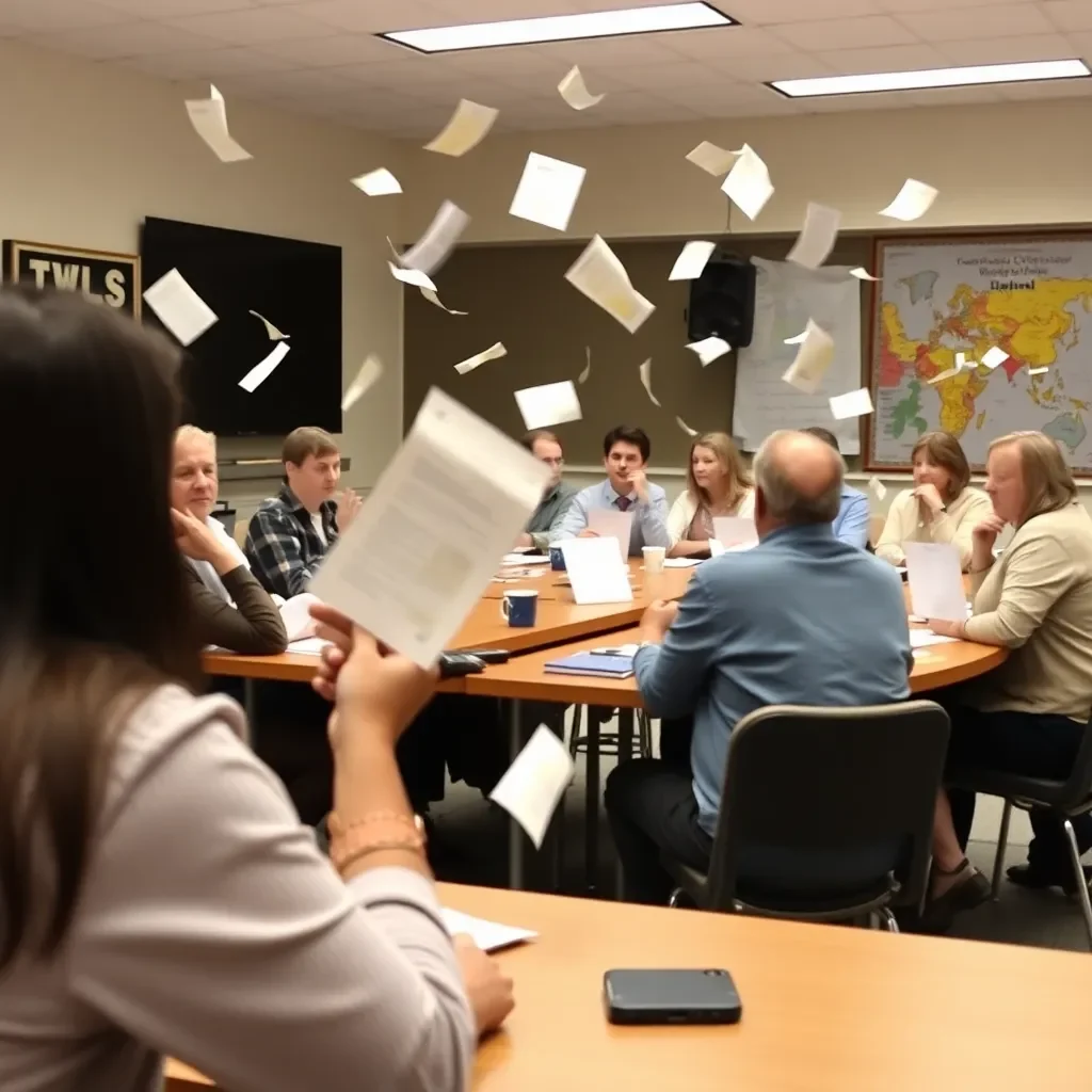 School Board Meeting Erupts in Chaos as Members Clash Over Election Controversy