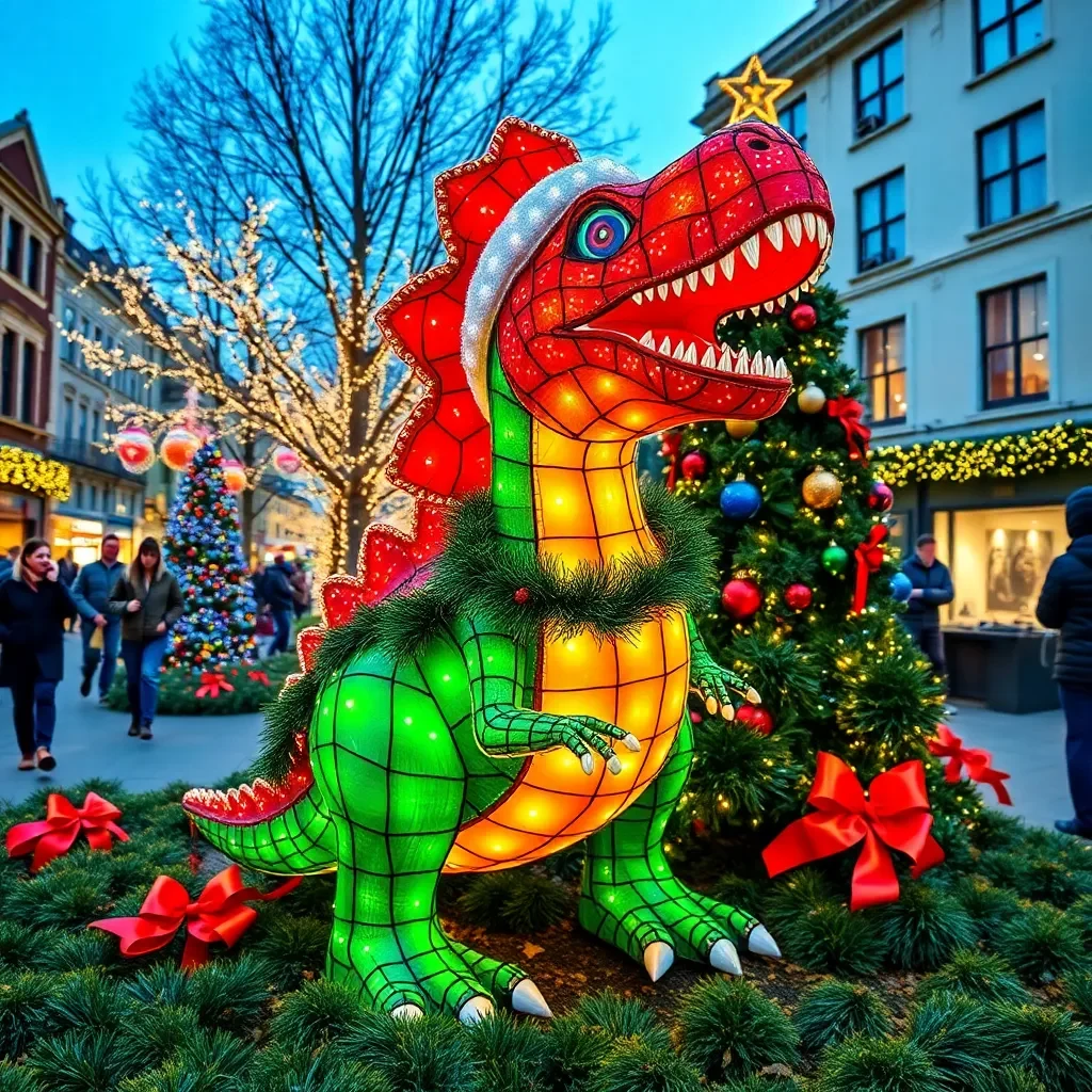 Lexington Transforms Holiday Season with Jurassic Park-Themed Dinosaur Display