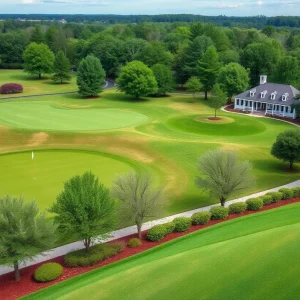 A scenic view of a historic golf course in Columbia, South Carolina.