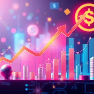 Illustration of growth in digital advertising stocks.