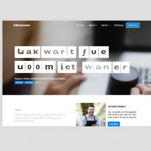 A modern landing page layout with engaging elements.