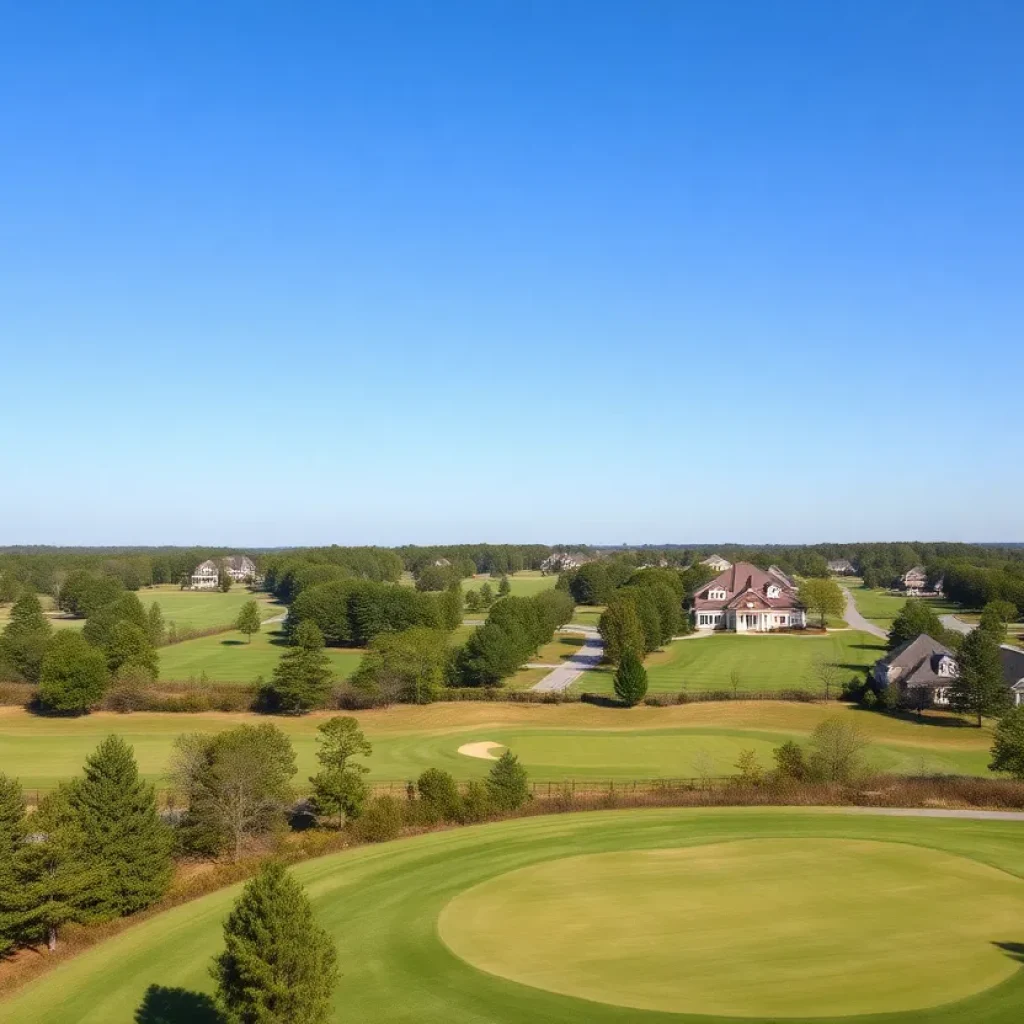 Scenic golf community in Lexington SC with golf courses and luxury homes