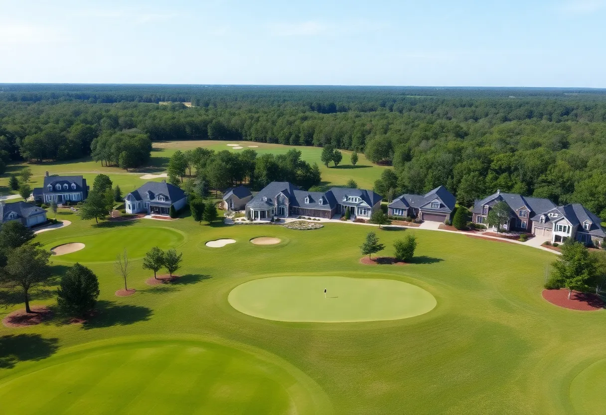 View of golf course homes in Lexington SC