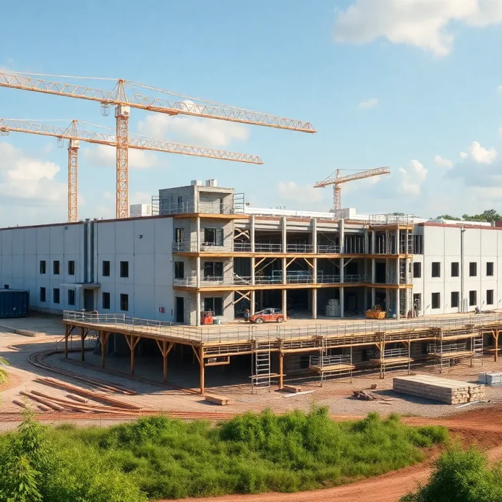 Construction site of Michelin expansion in Lexington, South Carolina