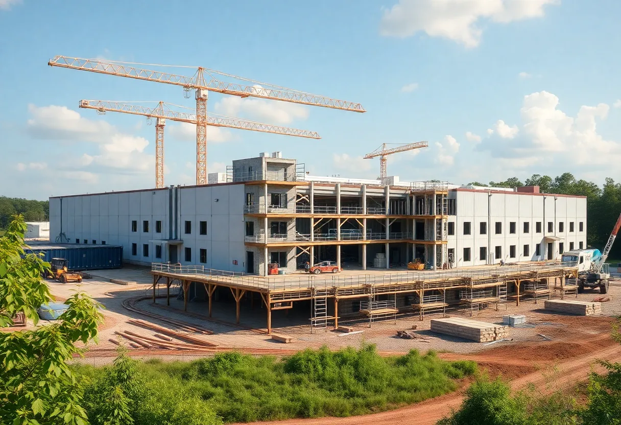 Construction site of Michelin expansion in Lexington, South Carolina