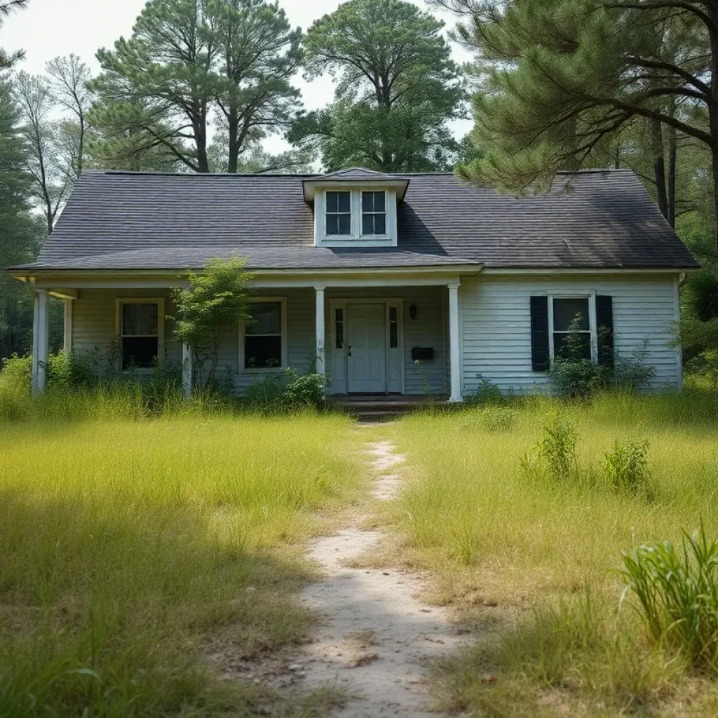 An empty, neglected home in Columbia, SC