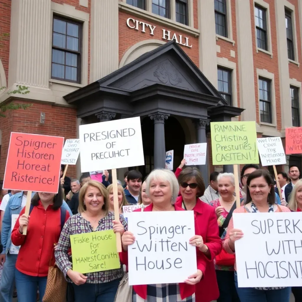 Residents rallying for the preservation of Spigner-Witten house