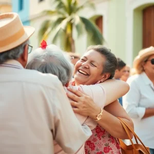 Cuban families joyfully reunite after the release of political prisoners.