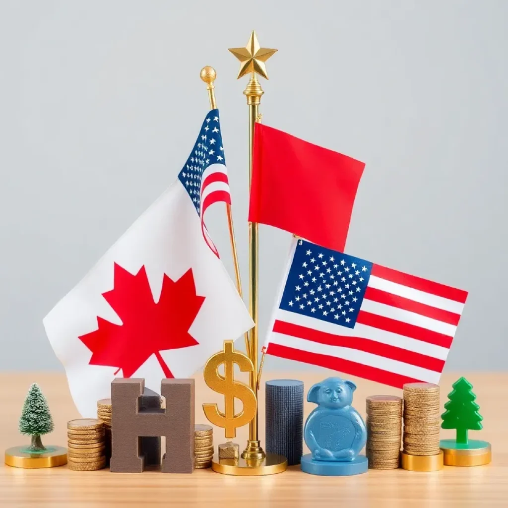 Symbolic representation of Canada U.S. diplomatic relations