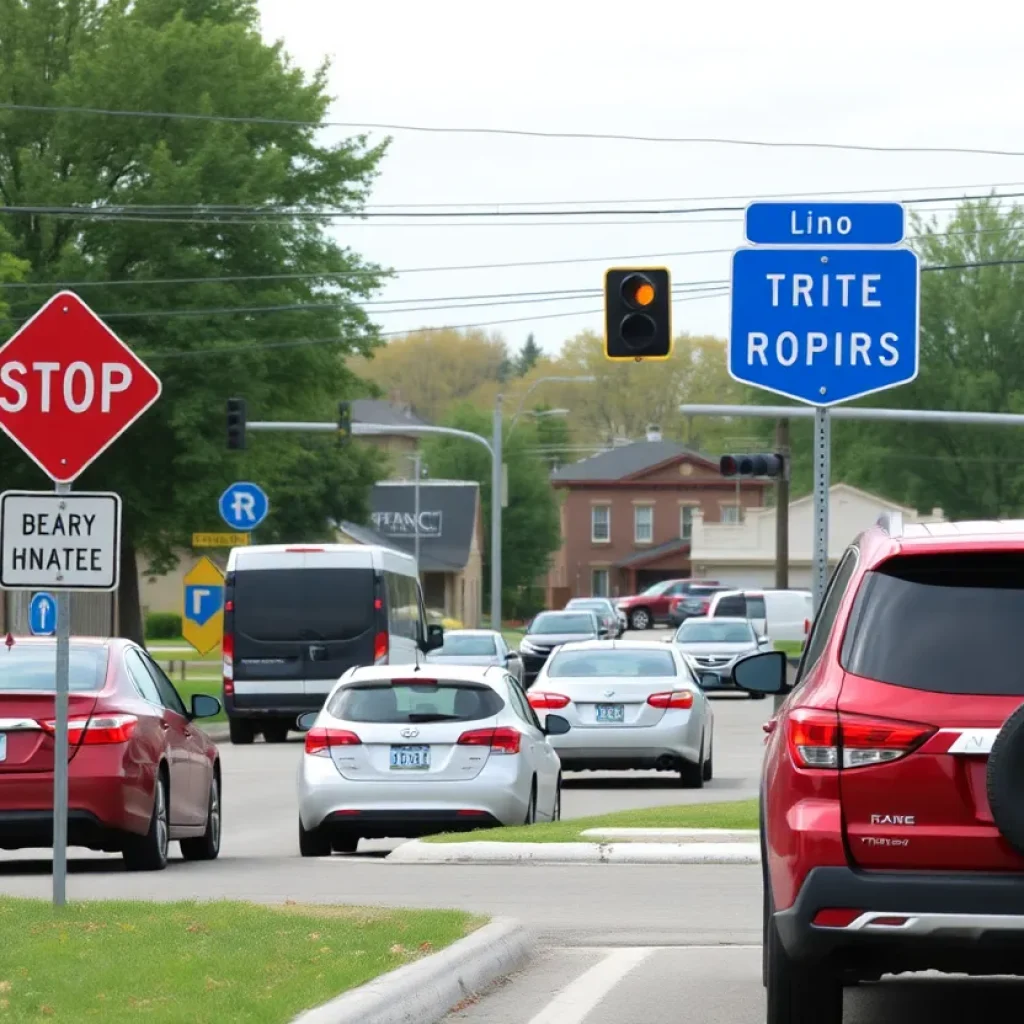 A bustling intersection in Irmo focusing on traffic and safety improvements.