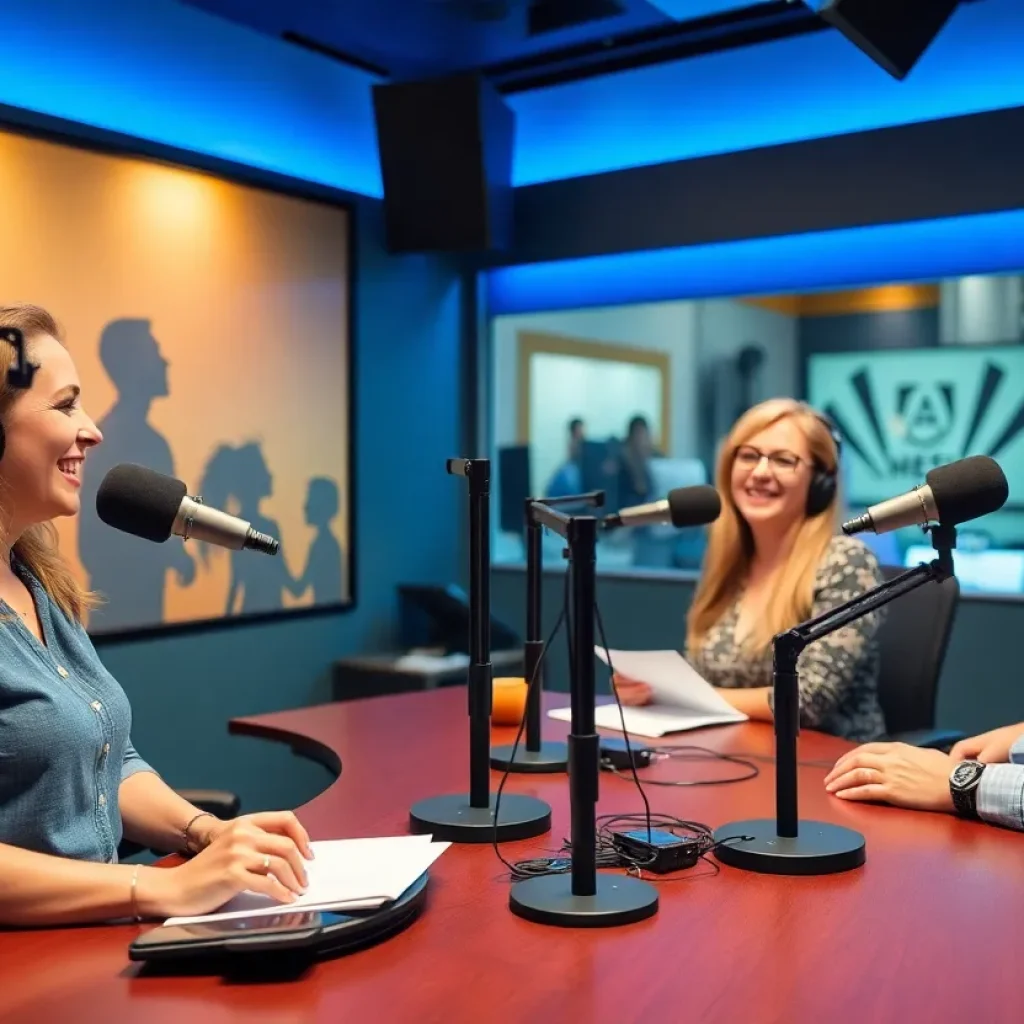 Columbia radio hosts in the studio