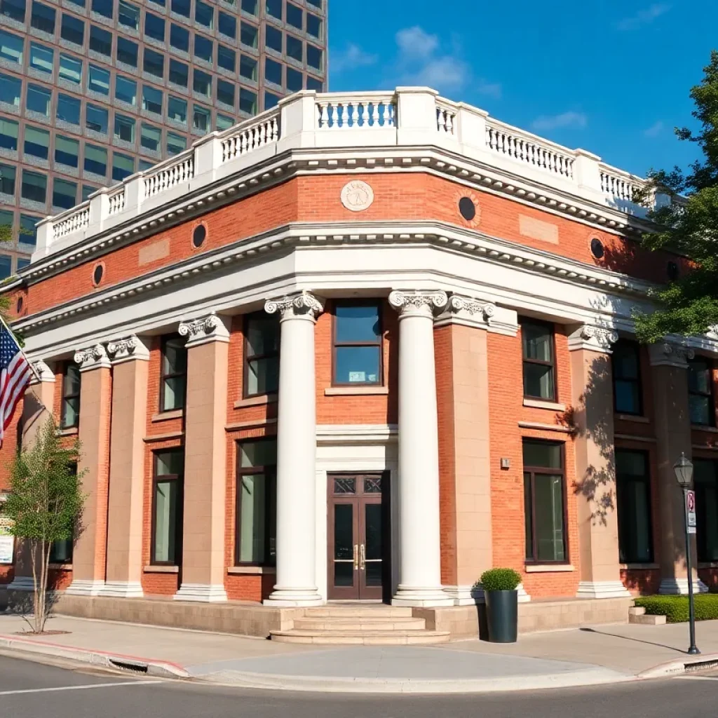 Exterior view of the new Optus Bank building in Columbia, SC