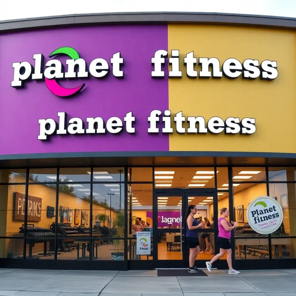 Exterior view of the new Planet Fitness gym in Lexington, KY