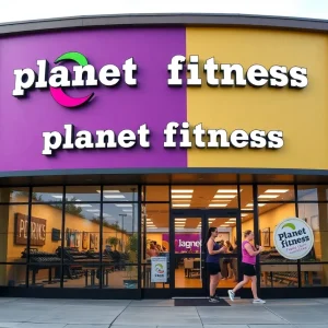 Exterior view of the new Planet Fitness gym in Lexington, KY