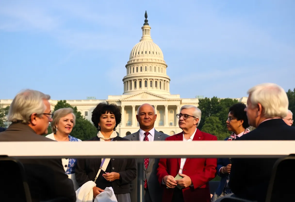 Mayors from various cities meeting at the U.S. Conference of Mayors.