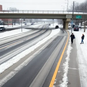 Icy conditions in Columbia SC during the winter storm