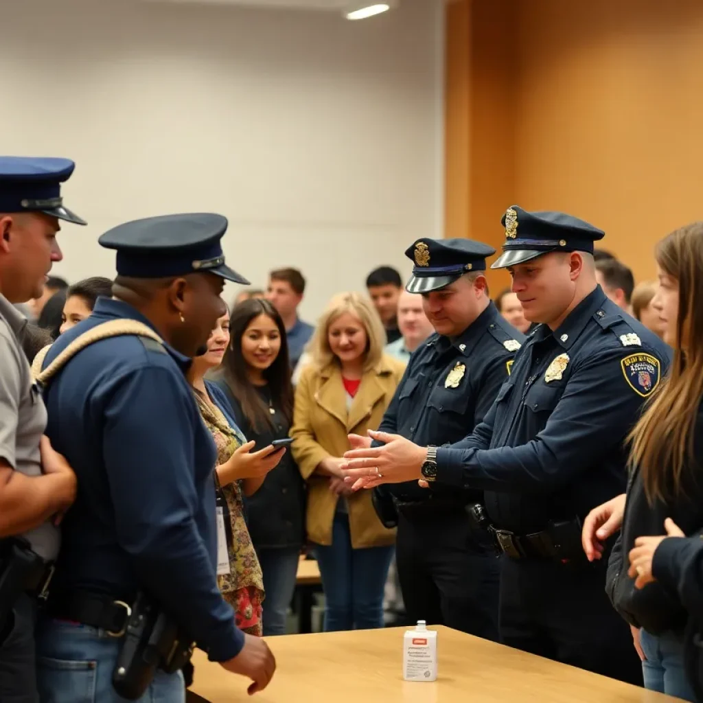 Participants engaging in the Citizen's Police Academy in Lexington