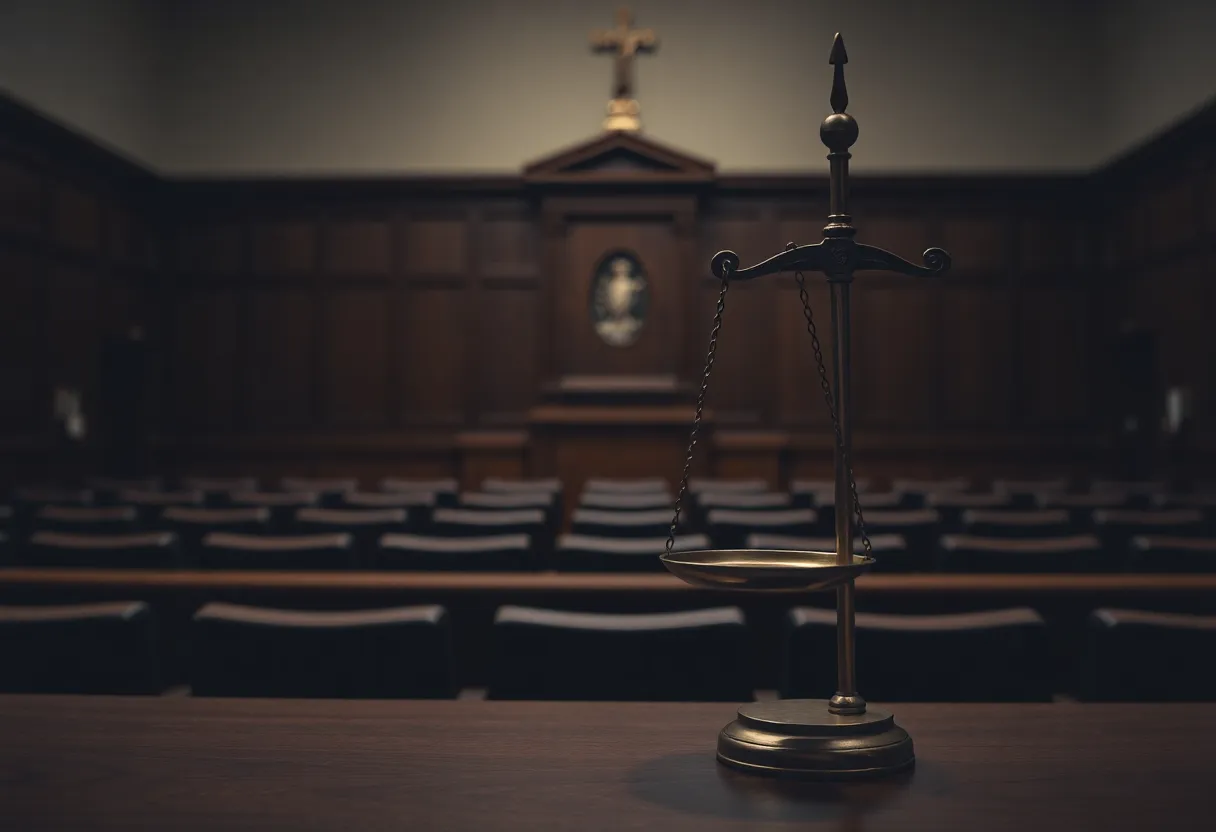 Courtroom Scene Reflecting Justice