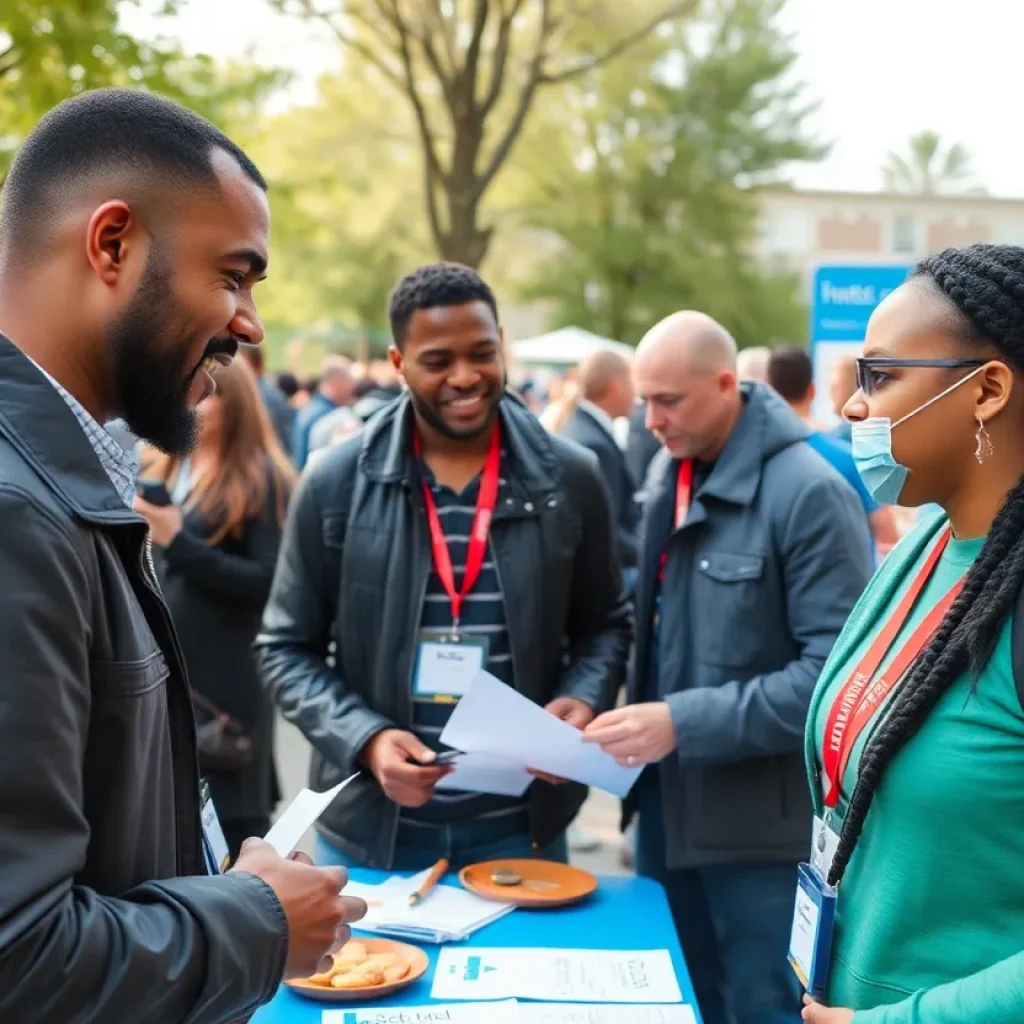 Community members engaging at a free HIV testing event