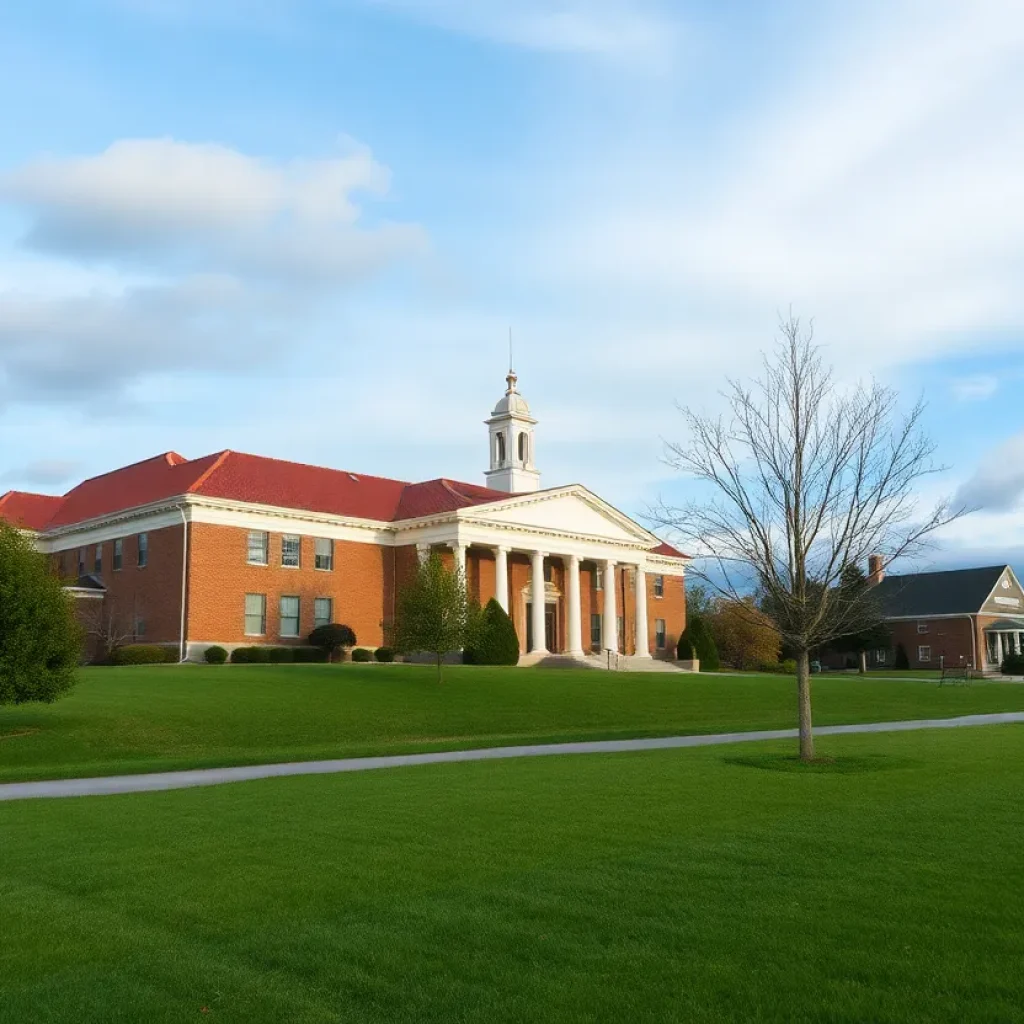 Landscape of Irmo, SC with courthouse and an uneasy atmosphere