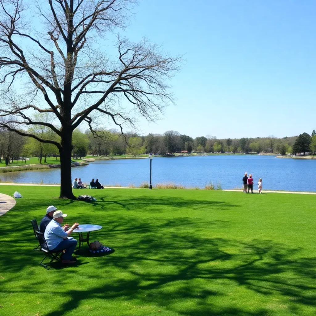 Visitors enjoying the nature and beauty of Lake Murray Public Park.