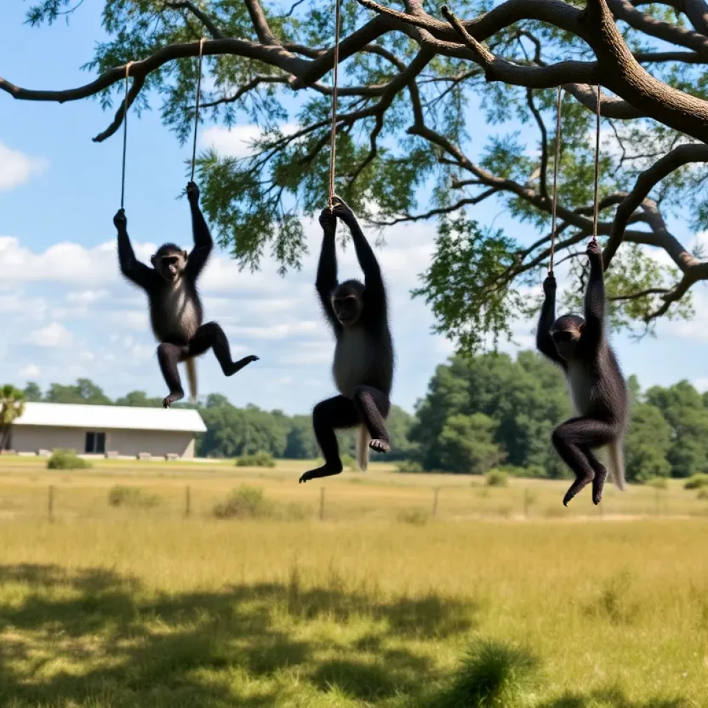 Monkeys Escaping Research Facility