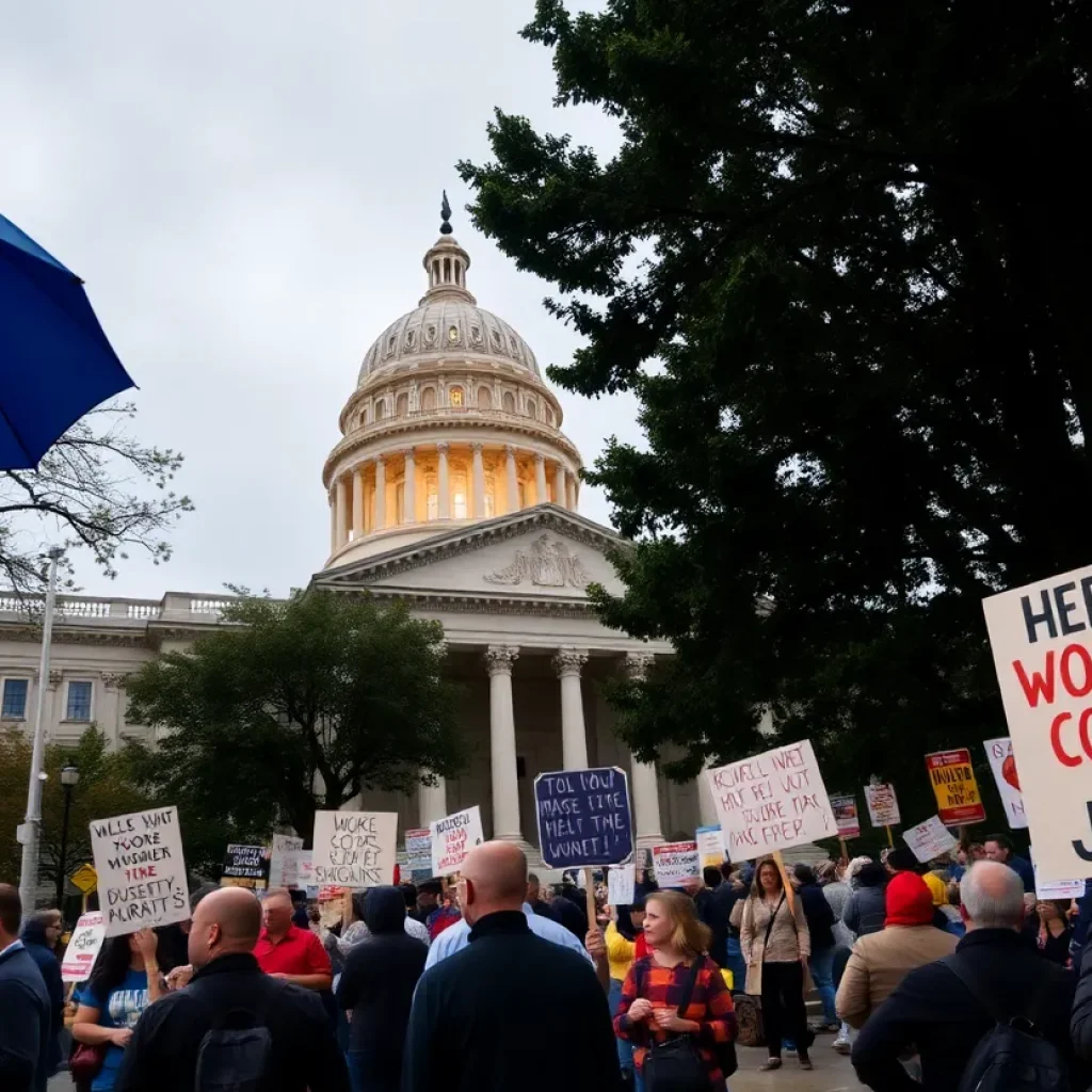 Protesters gathered outside the South Carolina state capitol voicing their political concerns on DEI and abortion legislation.